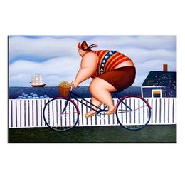 Fernando Botero Cycling handpilt HD Print Classic Portrait Art Oil Painting on Canvas Home Deco Wall Art Frame Opties Fr124614703