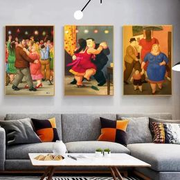 Fernando Botero Women Dancing Circus Wall Art Canvas schilderen Noordse posters en printwandfoto's voor woonkamer decoratie