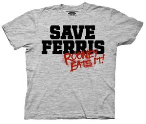 Ferris Bueller Day Off Save Ferris Rooney Eat It Mens Tshirt MediumTops Tee Tee Custom Environtal imprimé Tshirt3100346