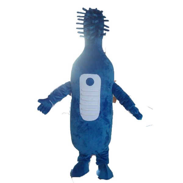 Vestido de fiesta cepillo de dientes azul Traje de mascota Halloween Navidad Fiesta de lujo Vestido Publicidad Folletos Ropa Carnaval Unisex Adultos Traje