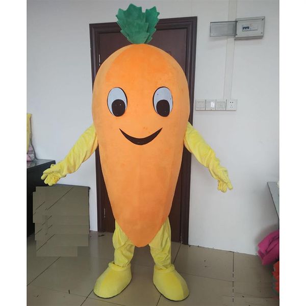 Festival Robe Carotte Mascotte Costume Halloween Noël Fantaisie Robe De Fête Légumes Dessin Animé Personnage Costume Costume Carnaval Unisexe266e