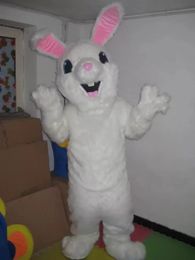 Robe de festival lapin blanc de Pâques Costumes de mascotte Carnaval Hallowen Cadeaux Unisexe Adultes Fantaisie Jeux de fête Tenue de vacances Célébration Tenue de personnage de dessin animé