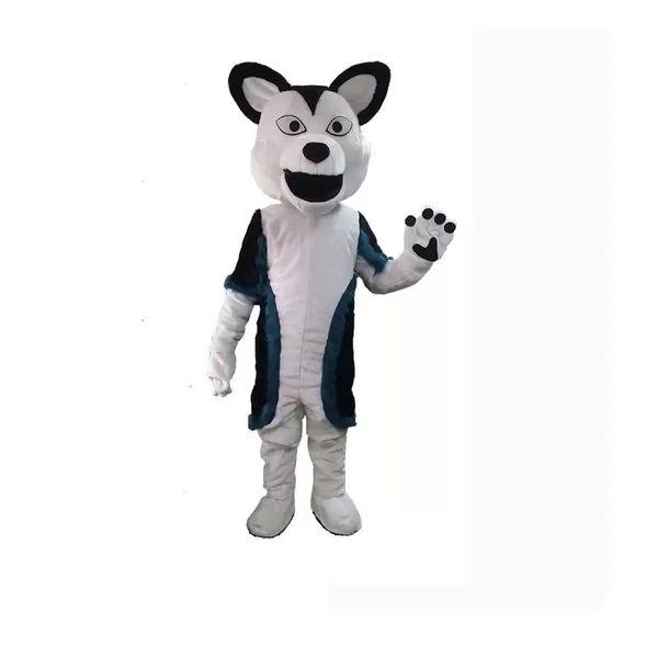 Robe de festival Husky Dog Fox Fursuit Costumes de mascotte Carnaval Hallowen Cadeaux Unisexe Adultes Jeux de fête Tenue de vacances Célébration Tenues de personnages de dessins animés