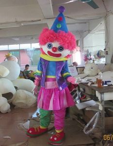 Robe de festival Jupe rose Costumes de mascotte de clown Carnaval Hallowen Cadeaux Unisexe Adultes Fantaisie Jeux de fête Tenue de vacances Célébration Tenue de personnage de dessin animé