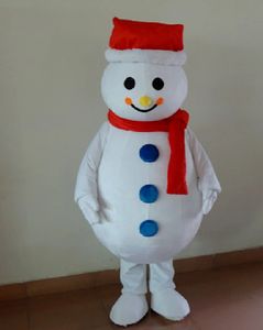 Festival Jurk Snowman Mascotte Kostuums Carnaval Hallowen Geschenken Unisex Volwassenen Fancy Party Games Outfit Holiday Celebration Cartoon Character Outfits