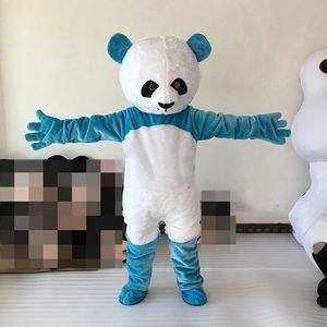 Festival Jurk WhiteBlue Panda Mascotte Kostuums Carnaval Hallowen Geschenken Unisex Volwassenen Fancy Party Games Outfit Holiday Celebration Cartoon Character Outfits