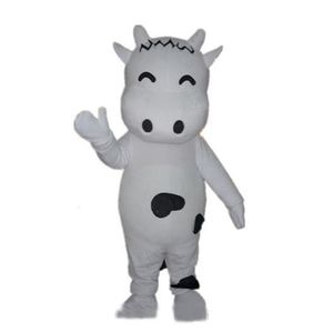 Robe de festival Costume de mascotte de vache laitière blanche Halloween Noël Déguisement de fête Animal Dépliants publicitaires Vêtements Carnaval Unisexe Adultes Tenue