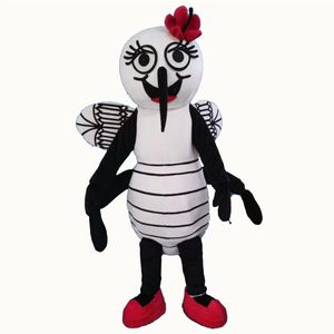 Festival Jurk Wit Mosquito Mascotte Kostuums Carnaval Hallowen Geschenken Unisex Volwassenen Fancy Party Games Outfit Holiday Celebration Cartoon Character Outfits