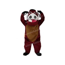 Festival Jurk Wild Boar Pig Mascotte Kostuums Carnaval Hallowen Geschenken Unisex Volwassenen Fancy Party Games Outfit Holiday Celebration Cartoon Character Outfits