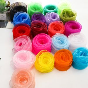 Cadeaux de festival 70 * 70cm Small Square Pure Pure Silk Murffon Color Color Dance Show New Candy Colord Windproof Women écharpes 21 couleurs 0509