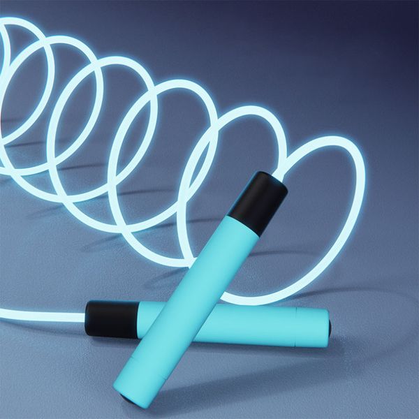 Cadeaux de fête de festival Led Glowing Corde à sauter Unisexe Fibre Optique Light Up Cordes à Sauter Pour L'entraînement Et Fitnees Formation Fors Hommes Femmes Enfants Taille Universelle HH21-448