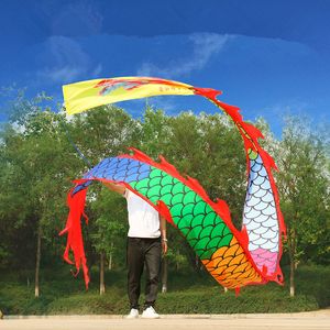 Festival Feestartikelen Kleurrijke Chinese Dragon Ribbon Dance Props with Stick voor Volwassenen Grappig Speelgoed Nieuwjaar Kerstcadeaus