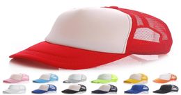 Fête de fête 22 couleurs adulte casquette de camionneur adultes casquettes en maille blanc TruckerHat chapeaux réglables 50 pcs T10I814395171