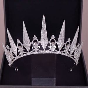 Feestelijke feestaccessoire bruiloft tiara diamanten barokverjaardagshoofdtoets kroon strass Rhinestone met sieraden haaraccessoires bruids kronen hoofddeksels