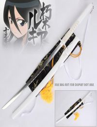 Festive Party Supplies Decoration Sword Rukia Kuchiki Sode Shirayuki Blade White Real en acier inoxydable Bleach Anime Copslay PropSn5200168