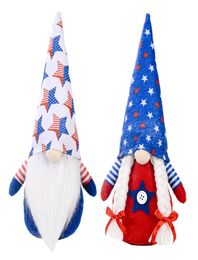 Festive Party Supplies Independence Day Gnome Ornement 4 juillet en peluche Faceless Gnomes Doll Président électoral Décoration de la maison7473930