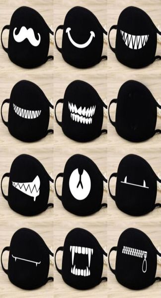 Festive Party Supplies Respirator Keep Warm Cotton Migne Kar Masks Anime Cartoon Lucky Bear Anti Dust Unisexe Fashion Black1158390