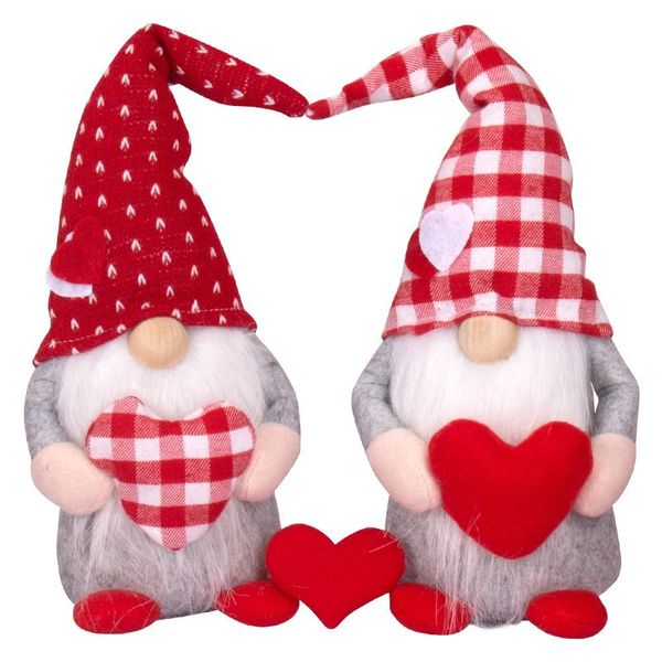 Fournitures de fête de mariage couple de personnes âgées sans visage poupées en peluche décorations de fenêtre décorations de la Saint-Valentin cadeau de vacances de Noël fait à la main