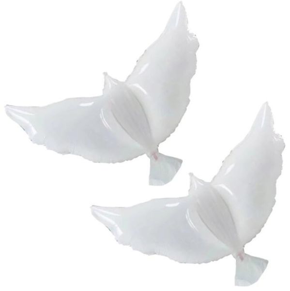 Suministros para fiestas festivas Globos de paloma blancos biodegradables inflables de helio para decoración palomas bio globos