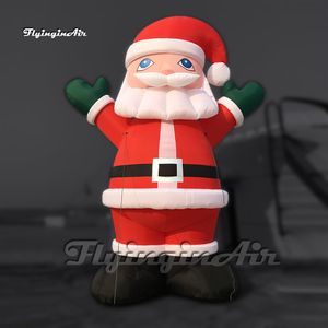 Feestelijke rode gigantische opblaasbare Sinterklaas Model Santa Claus Air Blow Up Kerstman voor Kerstmis buitendecoratie