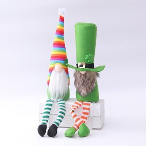 Fête de la Saint-Patrick Gnome Rainbow Tomte fait à la main irlandais Leprechaun Nisse Cadeau Shamrock Elf Nain Ornements de ménage RRA11836