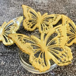 Supplies festives 10pcs / sac en acrylique Butterfly Cake Decoration Party Favors Wedding Happy Birthday Topper Decorating Home Decor