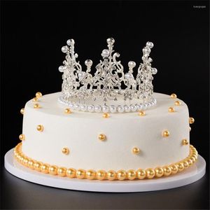 Fournitures festives 1 pièce, couronne de princesse, garniture de gâteau, ornements d'anniversaire, décoration de coiffure pour fête pour femmes et filles
