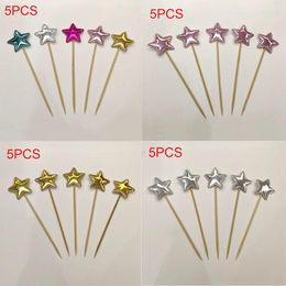 Supplies festives 2022 Birthday Love Star Cake Decoration Party Multi-Color Carte Insérer des cadeaux