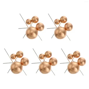 Feestelijke Benodigdheden 20 STKS Verjaardagsfeestje Gouden Bal Taart Decoratie Topper Creatieve Fruit Dessert Decor Insert Voor Verzamelen