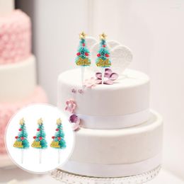 Fournitures festives 30 pièces arbre de noël décoration de gâteaux de noël gâteau de fête pics à desserts ornement pour