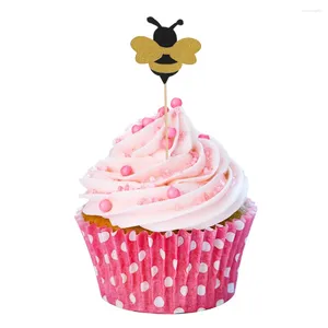 Feestelijke benodigdheden 30 stks cupcake topper glitter honing cake dessert picks voor verjaardagsdouche kerstfeest