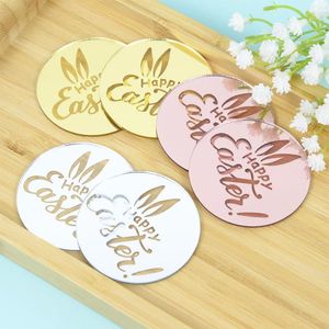 Fournitures de fête 5/10 pièces lapin de pâques oreilles Cupcake Topper décoration de gâteau printemps fête d'anniversaire enfants faveur bricolage Dessert décoration