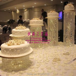 Fournitures festives 5 niveaux acrylique cercle support de gâteau de mariage faveurs Cupcake pièce maîtresse de fête