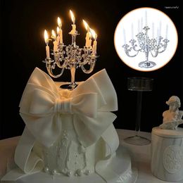 Supplies festives 5pcs Candlestick Cake Decor Retro Candle Ornement Creative Topper Weddings Birthday Party Cupcake Dessert
