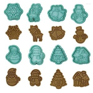 Festive Supplies 6Pcs/set Christmas Cookie Cutter Gingerbread Xmas Tree Mold Cake Decoration Tool Navidad Gift DIY Baking Biscuit Mould