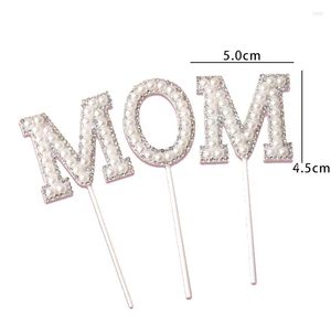 Suministros festivos ACRYLIC Happy Madre Day Topper Mum Birthday Gold Mom para decoraciones de fiesta