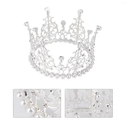 Feestelijke voorraden cake tiaramini topper decor strass pearl decoraties verjaardag kleine bruiloft crowns decoratie vintage miniatuur mooi