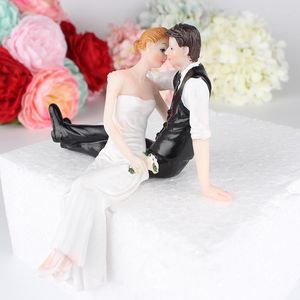 Fournitures de fête gâteau Topper poupées résine mariée marié Figurines Toppers support décor pour la décoration de fête de mariage