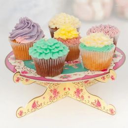 Feestelijke benodigdheden Kartonnen taartrek Cupcake 1 laag 2 zijden Stand Bloemenkant Theetijd Snoepschotel Babyshowerfeest