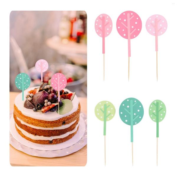 Fournitures de fête Décorations De Noël De Noël Partie Forêt Dessert Choix De Vacances Baby Shower Arbre Toppers Cupcake Cuisson