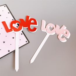 Supplies festives mignonnes doubles couches d'amour de la Saint-Valentin Cype de mariage rose Cupcake de mariage pour les d￩corations de f￪te de fian￧ailles