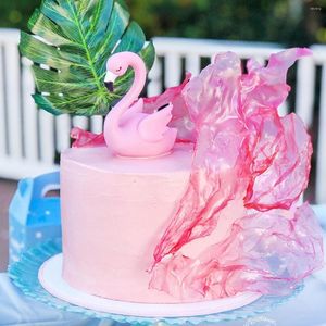 Décoration de gâteau en forme de flamant rose, fournitures festives, décoration de gâteau en acrylique pour anniversaire, fête de mariage, cadeau pour enfants filles hawaïens