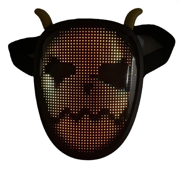 Fournitures festives Design Halloween Rechargeable Bracelet de petite taille contrôle LED masque lumineux visage Cosplay