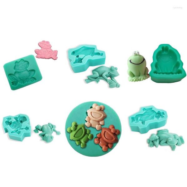 Supplies festives Frog Moule de silicone 3d Fondant Moule de gâteau diy décoration de bonbons dessert