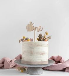 Décoration de gâteau en forme de pêche, fournitures festives, douce comme un thème d'anniversaire pour bébé garçon et fille en bas âge