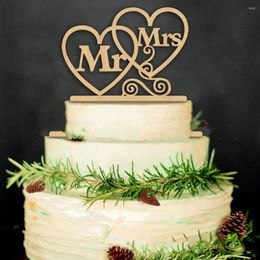 Feestelijke benodigdheden houten bruidstaart topper eenvoudige mrmrs brief liefde vorm verjaardag bruiloften verloven jubilaties feestje feestdecoratie
