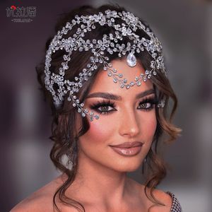 Diadème de mariage festif Coiffe incurvée en forme de S Coiffure de mariée baroque Couronne strass avec bijoux de mariage Accessoires pour cheveux Couronnes Coiffes