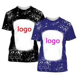 Feestelijke dames heren T-shirts kleding feestartikelen faux gebleekt shirt unisex bedrukte tees voor sublimatie doe-het-zelf afdrukken