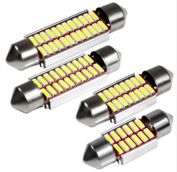 Festoon 31mm 36mm 39mm 42mm bombilla LED C5W C10W Super brillante 4014 SMD Canbus Error libre Auto Interior Doom lámpara coche estilo luz