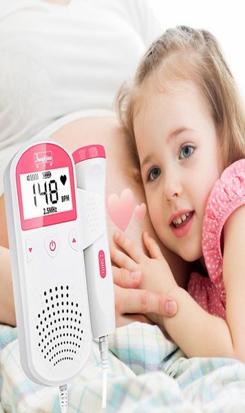 Doppler fetal 25M Detector de frecuencia cardíaca prenatal para bebés Sonar doméstico estetoscopio Doppler mujeres embarazadas Monitor fetal Doppler 1392923